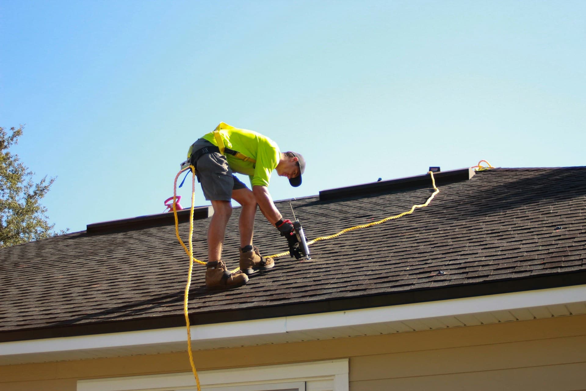 Man Repairing Roof